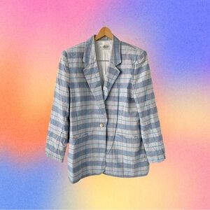 VINTAGE UNION MADE - BLAZER IN PLAID BLUE